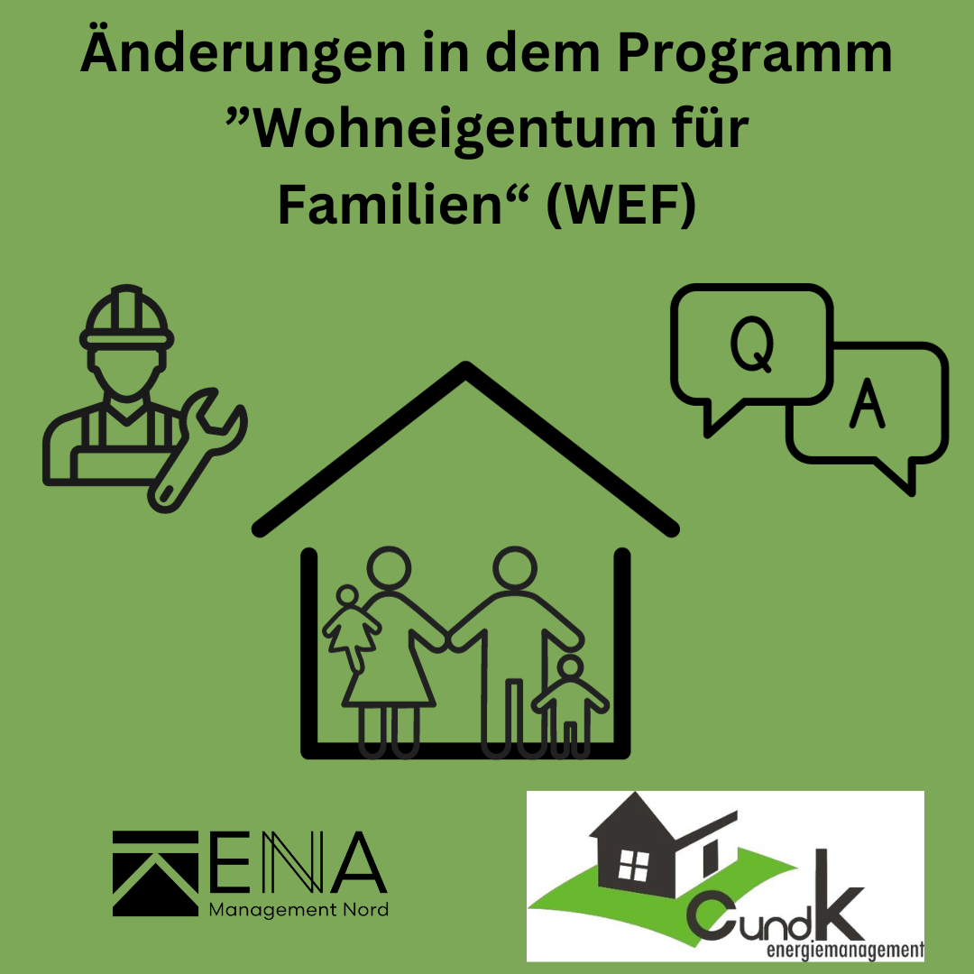 Änderungen in dem Programm „Wohneigentum für Familien“ (WEF)